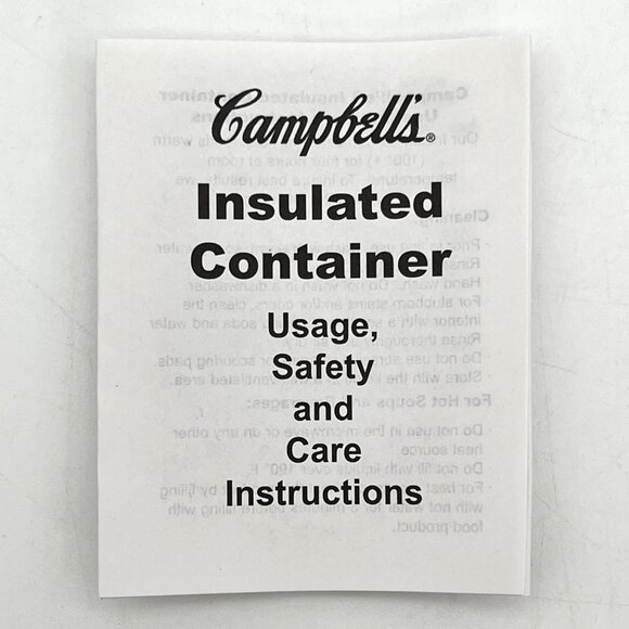 Campbells Soup Thermos Set Of 2 Vintage Style Insulated Containers Lids Handles - Picture 9 of 14